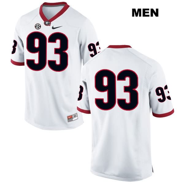 Georgia Bulldogs Men's Antonio Poole #93 NCAA No Name Authentic White Nike Stitched College Football Jersey QDU4256SK